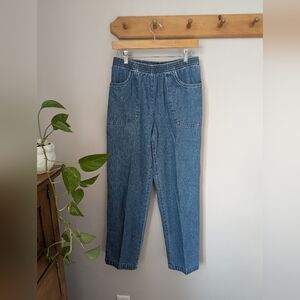 Vintage Pull-On Denim Trousers